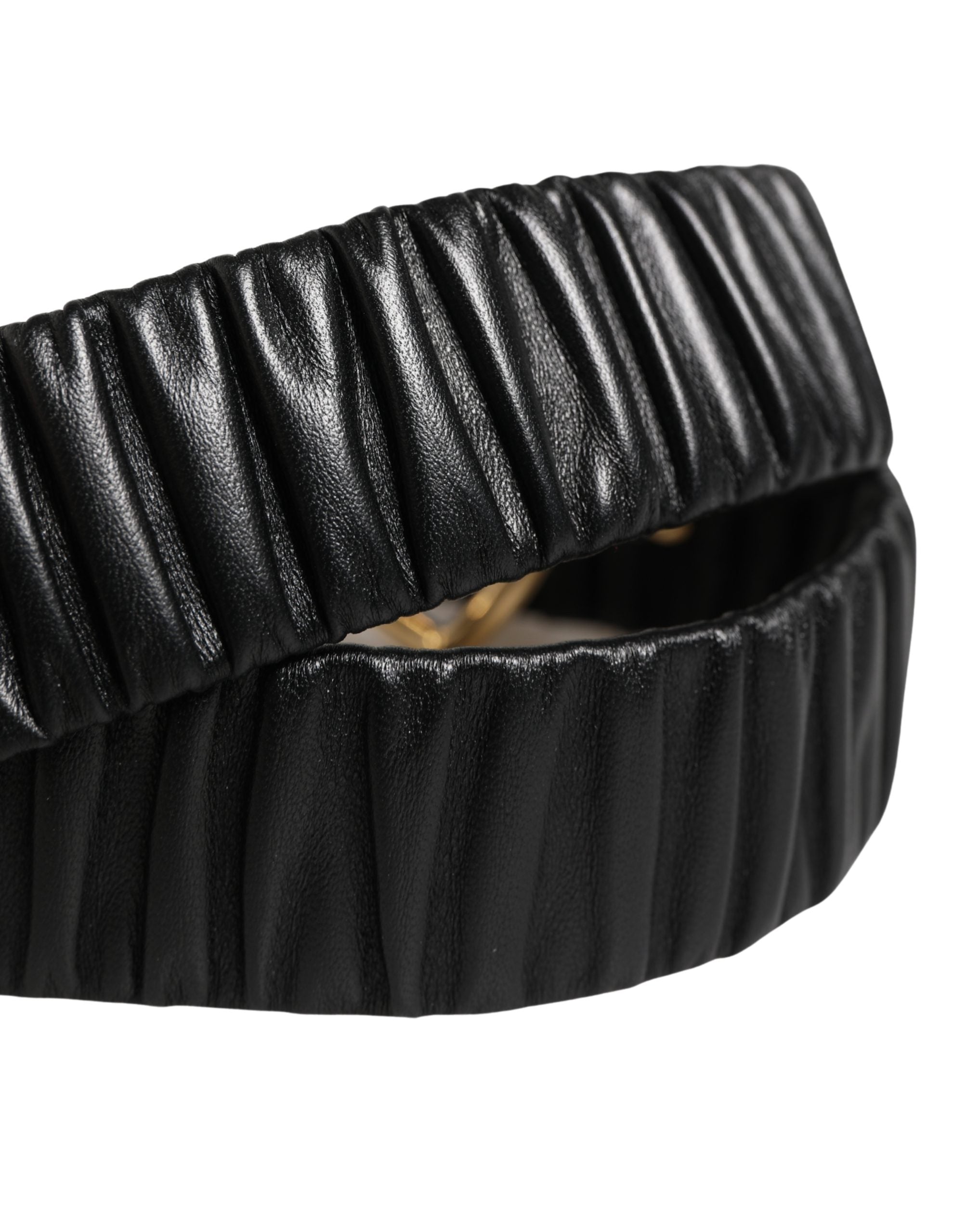 Dolce & Gabbana Black Calf Leather Waist Belt