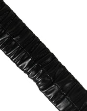 Dolce & Gabbana Black Calf Leather Waist Belt