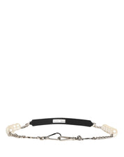 Dolce & Gabbana Black Calf Leather Shoulder Strap
