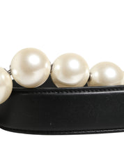 Dolce & Gabbana Black Calf Leather Shoulder Strap