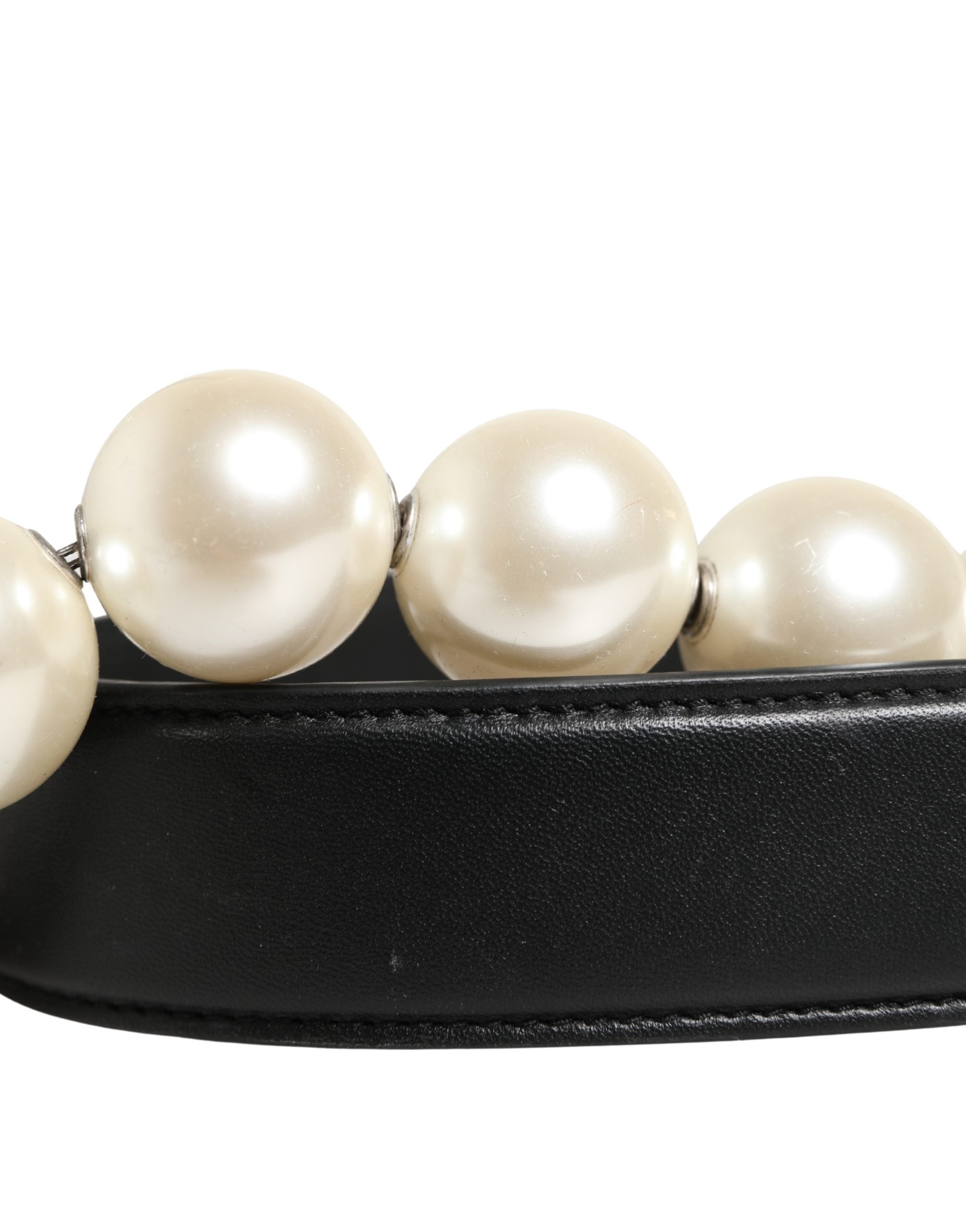 Dolce & Gabbana Black Calf Leather Shoulder Strap
