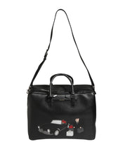 Dolce & Gabbana Black Calf Leather Weekender Bag
