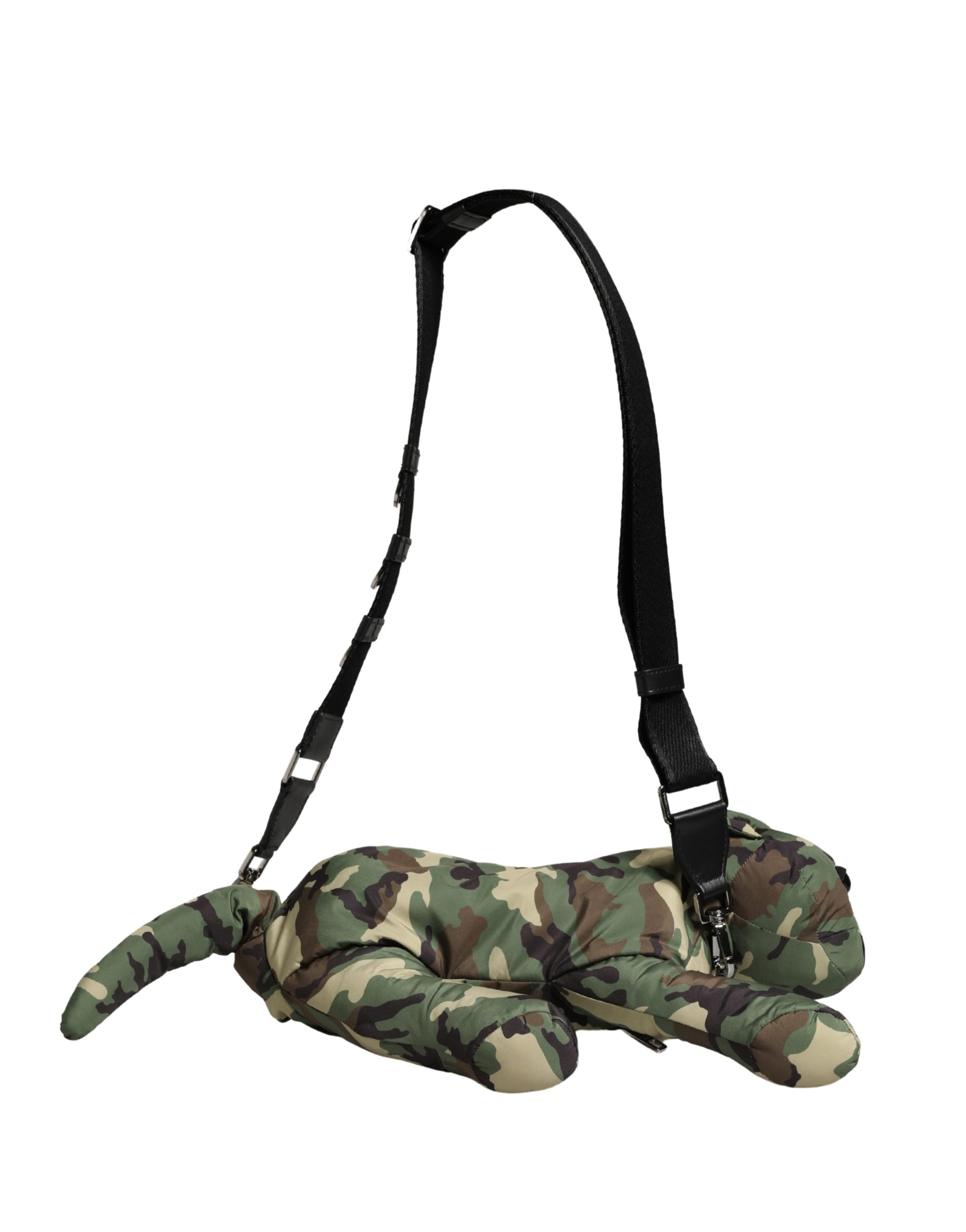 Dolce & Gabbana Multicolor Polyester and Calf Waist Bag