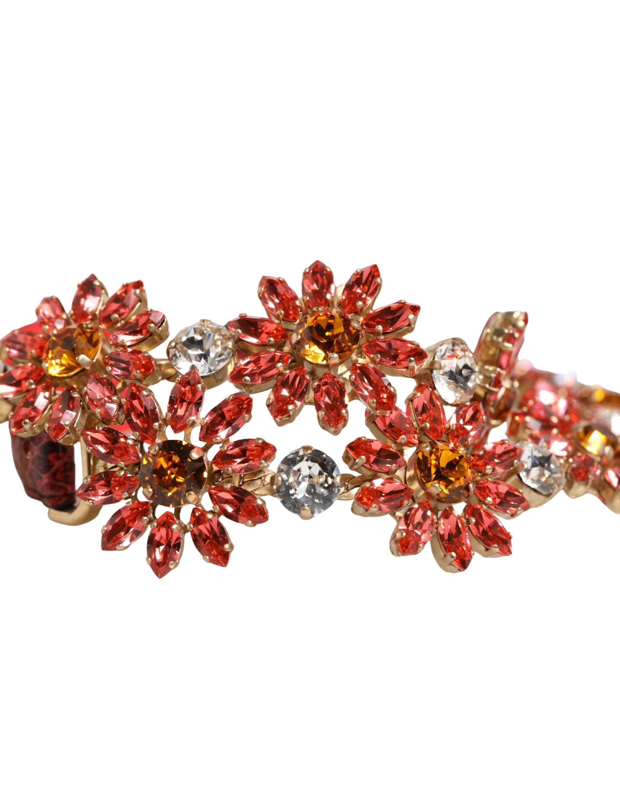 Dolce & Gabbana Red Leather Waist Belt