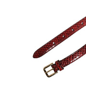 Dolce & Gabbana Red Leather Waist Belt