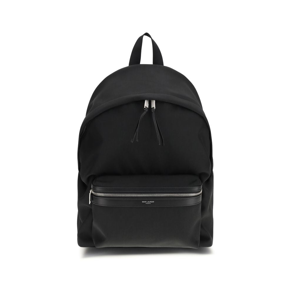 Saint Laurent Black Econyl Regenerated Nylon City Backpack