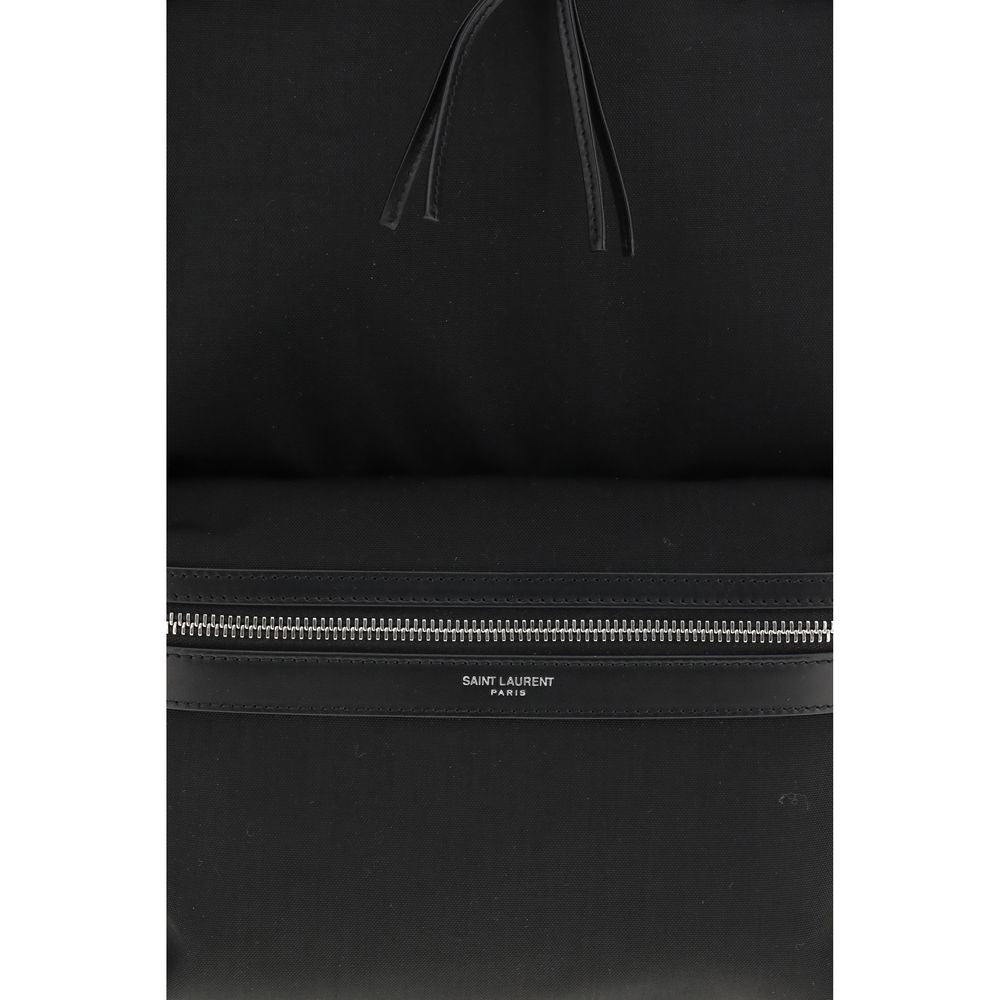 Saint Laurent Black Econyl Regenerated Nylon City Backpack