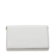 Jimmy Choo White Leather Clutch Bag