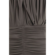 Magda Butrym Brown Copper Cupro Mini Dress