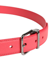 Dolce & Gabbana Pink Calf Leather Belt
