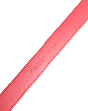 Dolce & Gabbana Pink Calf Leather Belt