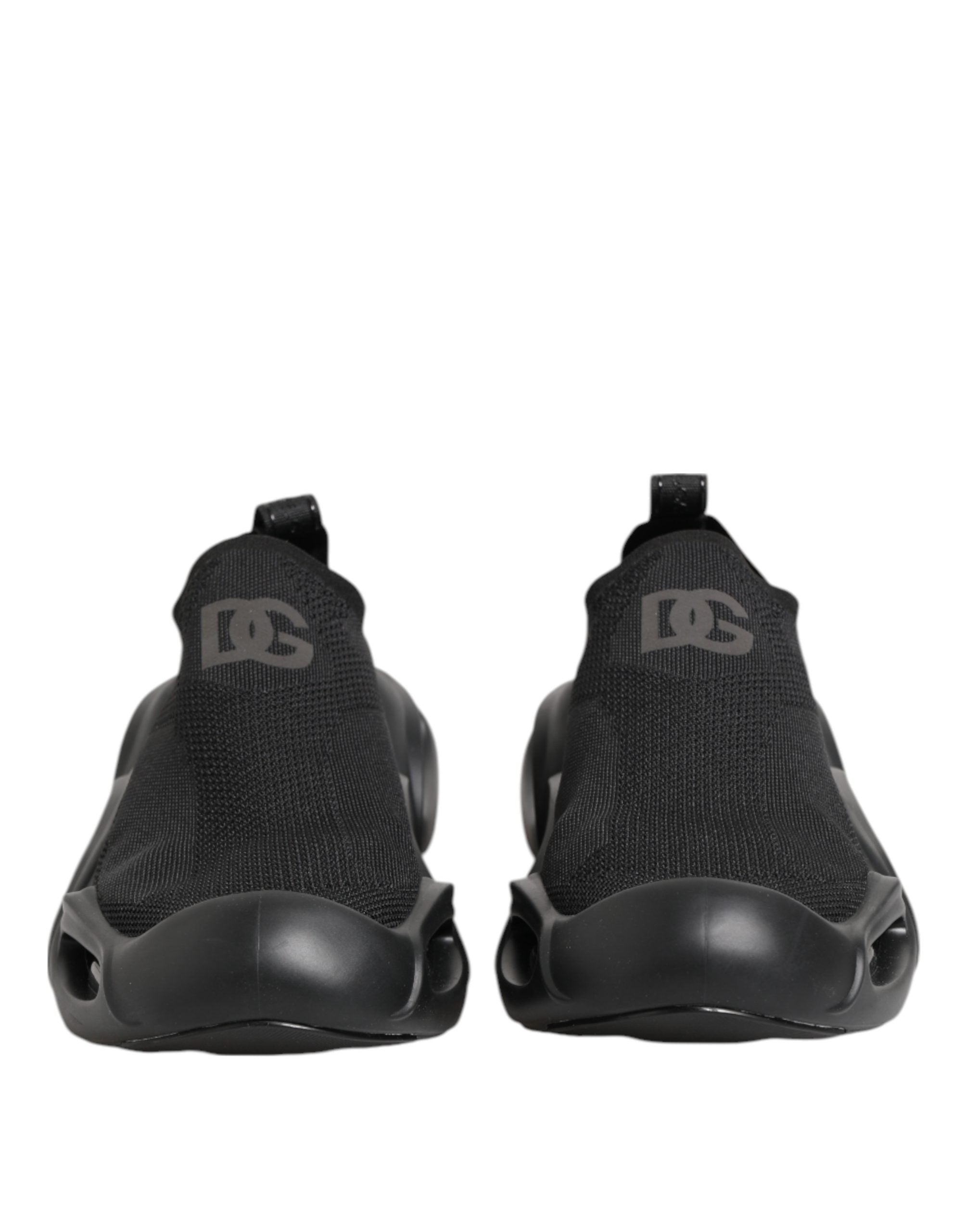 Dolce & Gabbana Black Polyester Low Top Sneakers