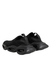 Dolce & Gabbana Black Polyester Low Top Sneakers
