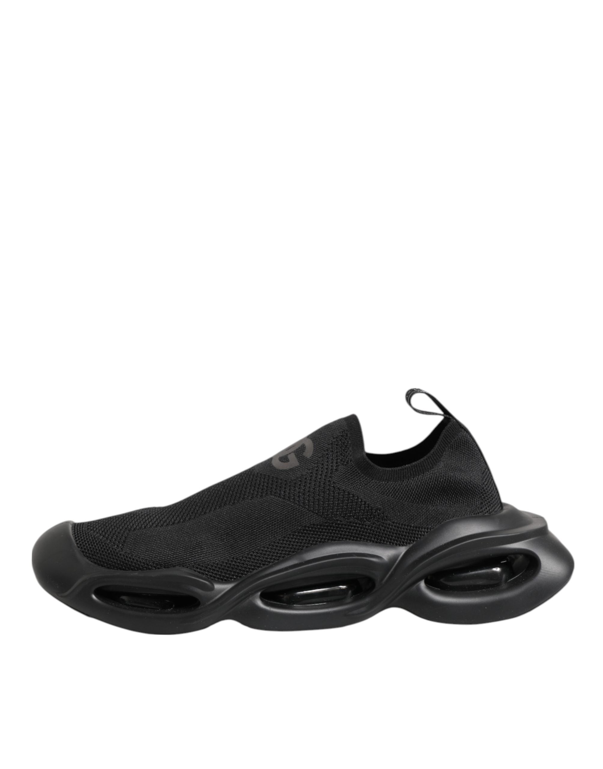 Dolce & Gabbana Black Polyester Low Top Sneakers