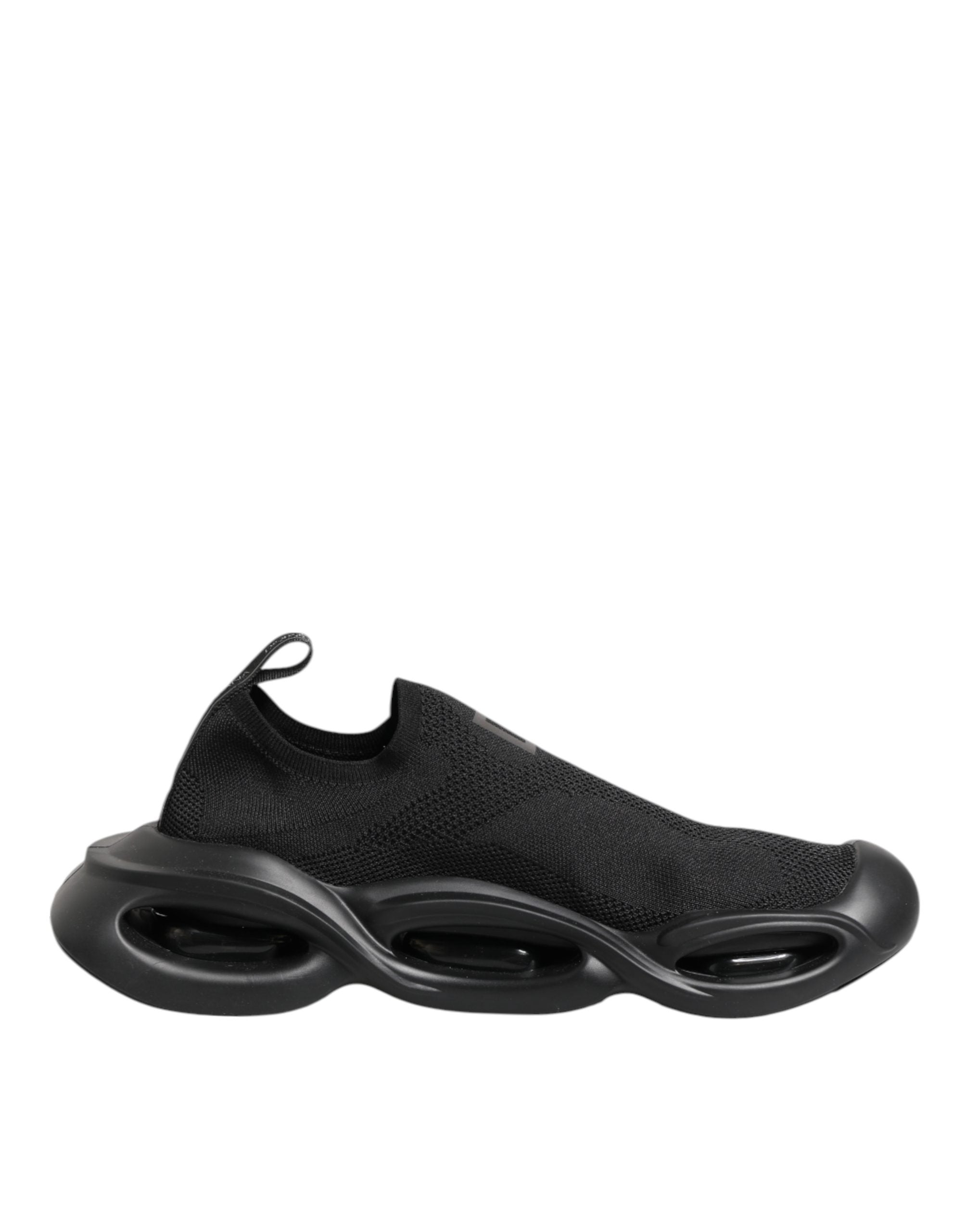 Dolce & Gabbana Black Polyester Low Top Sneakers