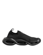 Dolce & Gabbana Black Polyester Low Top Sneakers