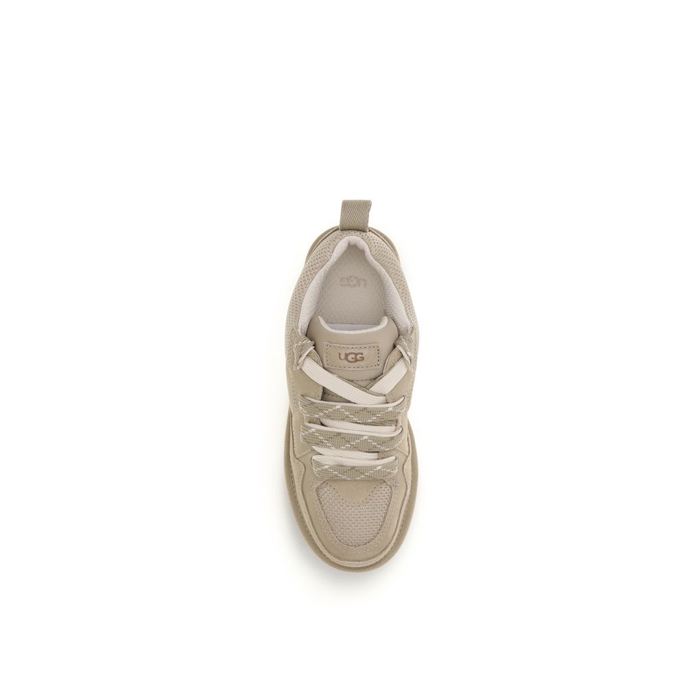 UGG Beige Calf Leather Low Top Sneakers