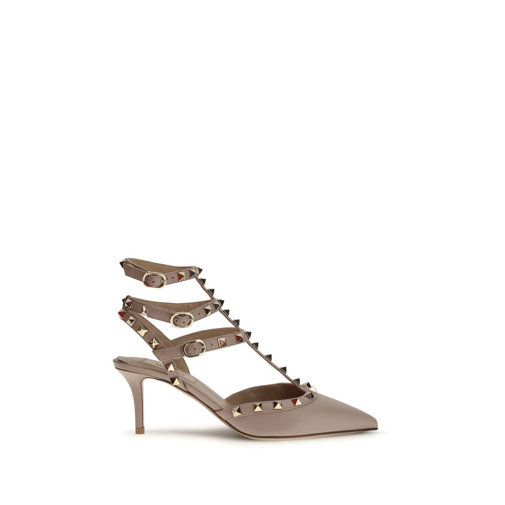 Valentino Garavani Multicolor Calf Leather Mid Heel Pumps