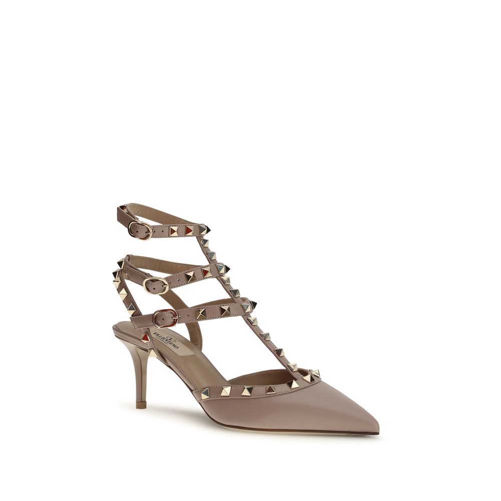Valentino Garavani Multicolor Calf Leather Mid Heel Pumps