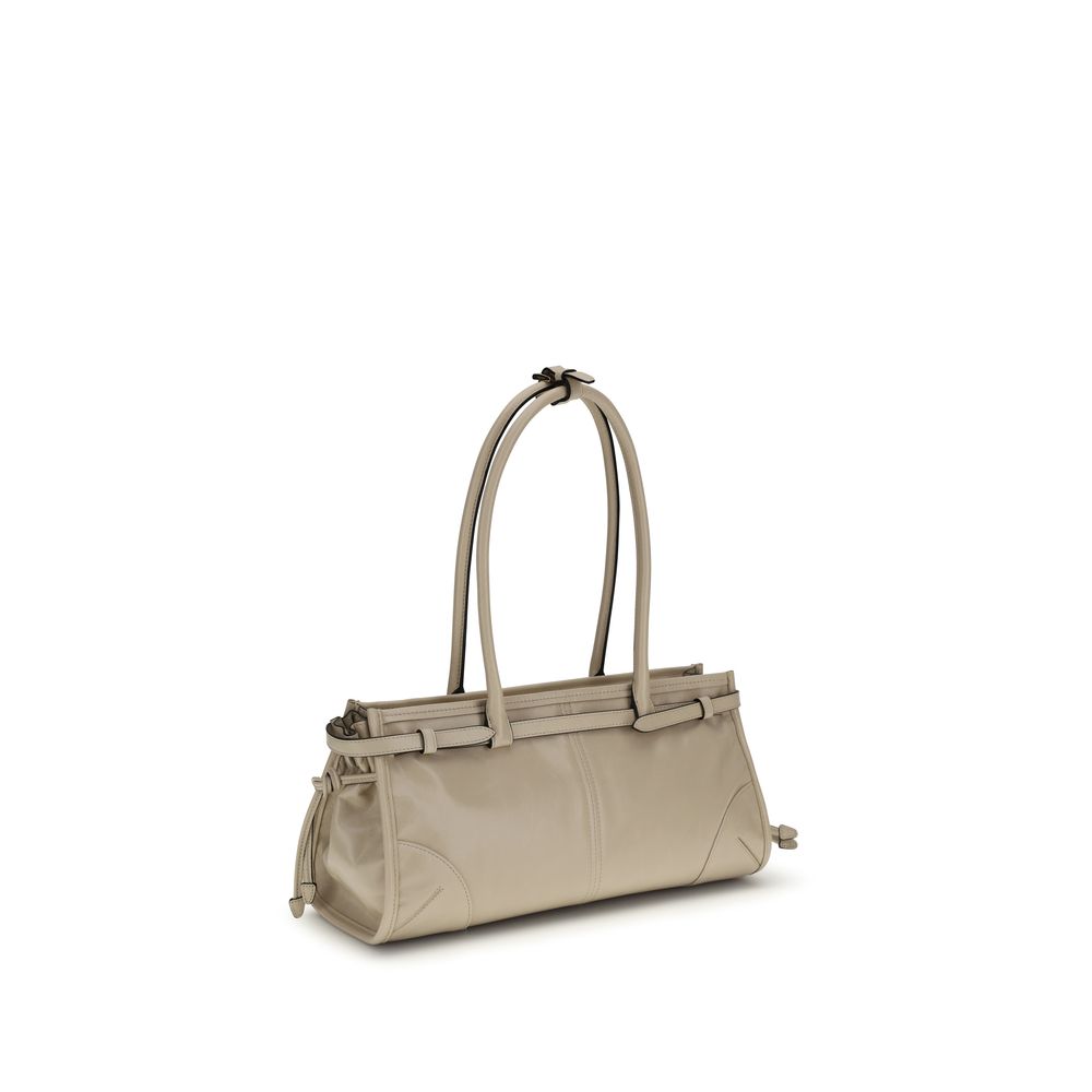 Prada Beige Calf Leather Shoulder Bag