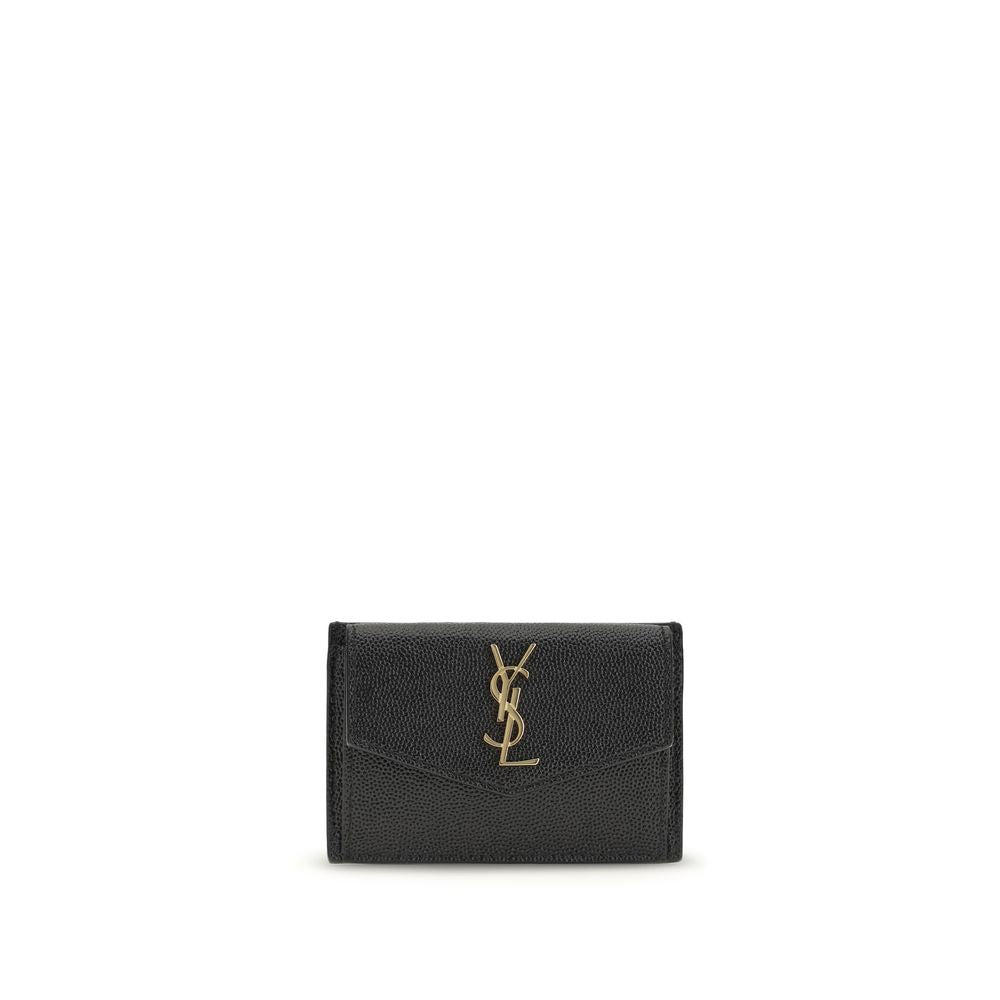 Saint Laurent Black Calf Leather Wallet