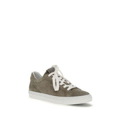 Brunello Cucinelli Gray Calf Leather Low Top Sneakers