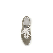 Brunello Cucinelli Gray Calf Leather Low Top Sneakers