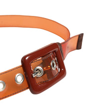 Miu Miu Orange PVC Waist Belt