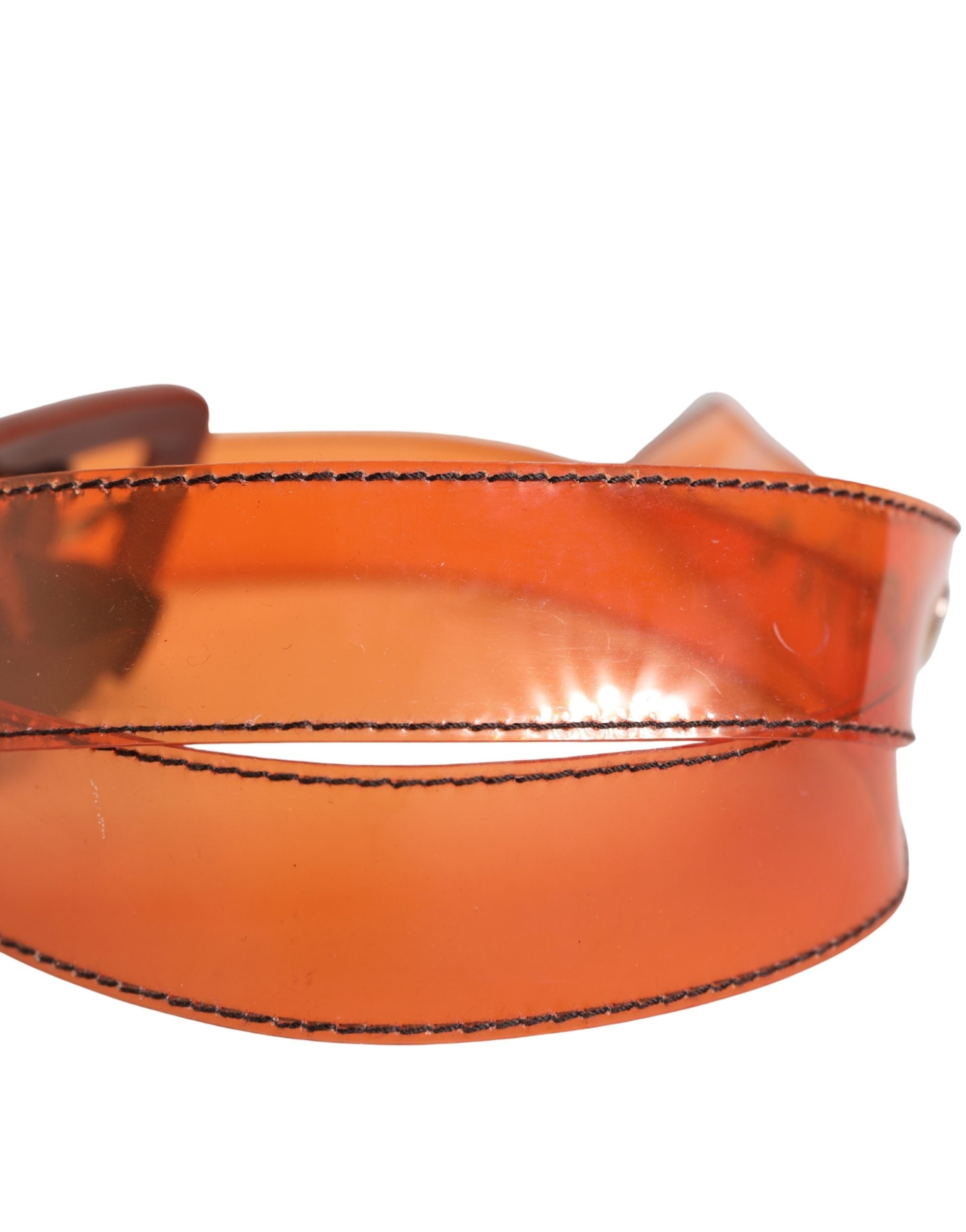 Miu Miu Orange PVC Waist Belt