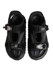Dolce & Gabbana Black Leather Chunky Sandals