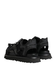 Dolce & Gabbana Black Leather Chunky Sandals