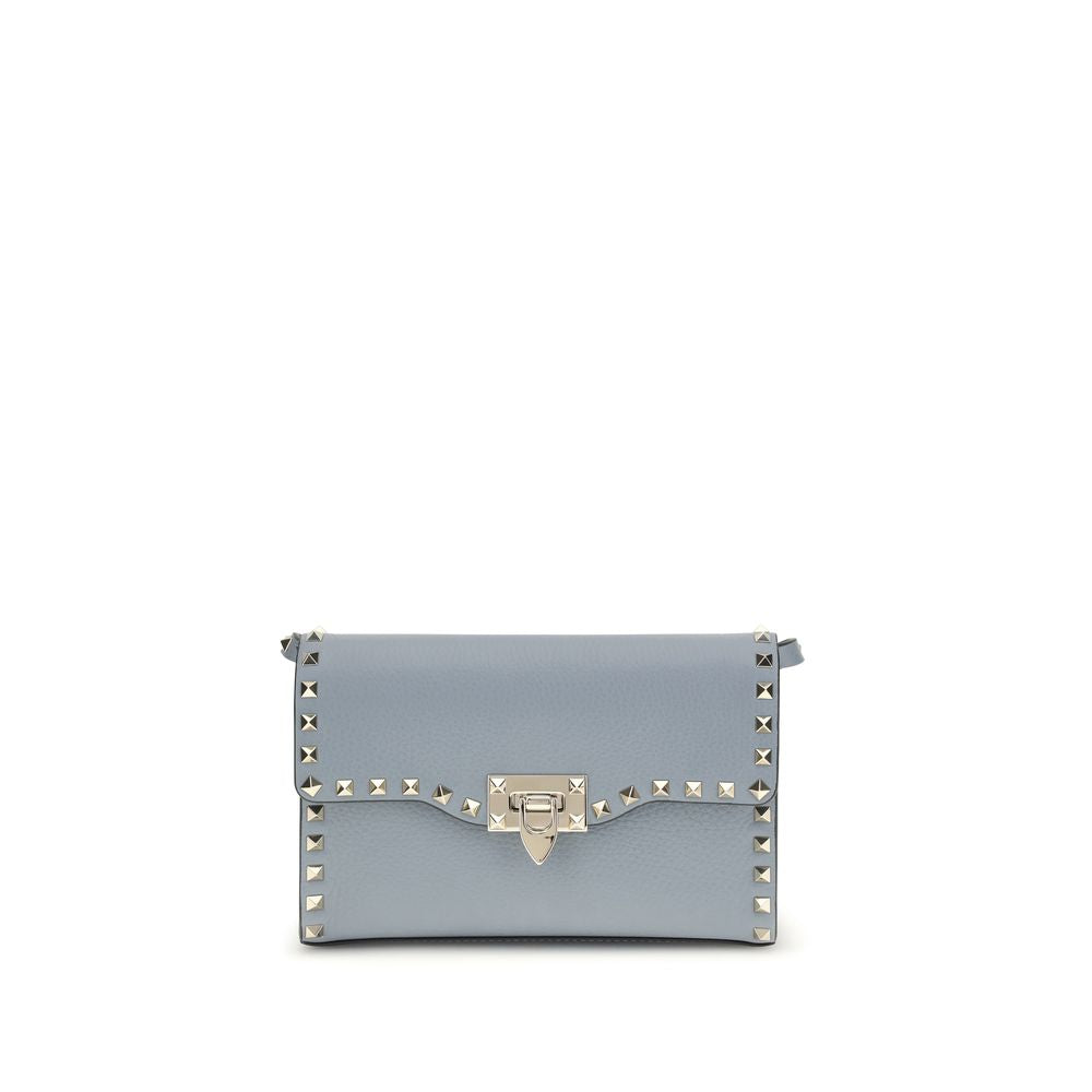 Valentino Garavani Blue Calf Leather Shoulder Bag