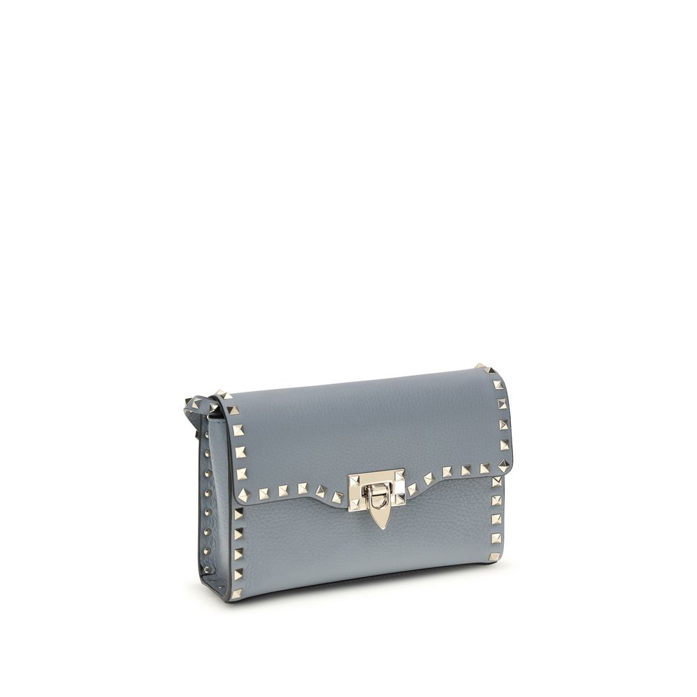 Valentino Garavani Blue Calf Leather Shoulder Bag