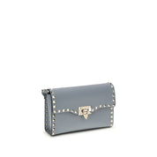 Valentino Garavani Blue Calf Leather Shoulder Bag