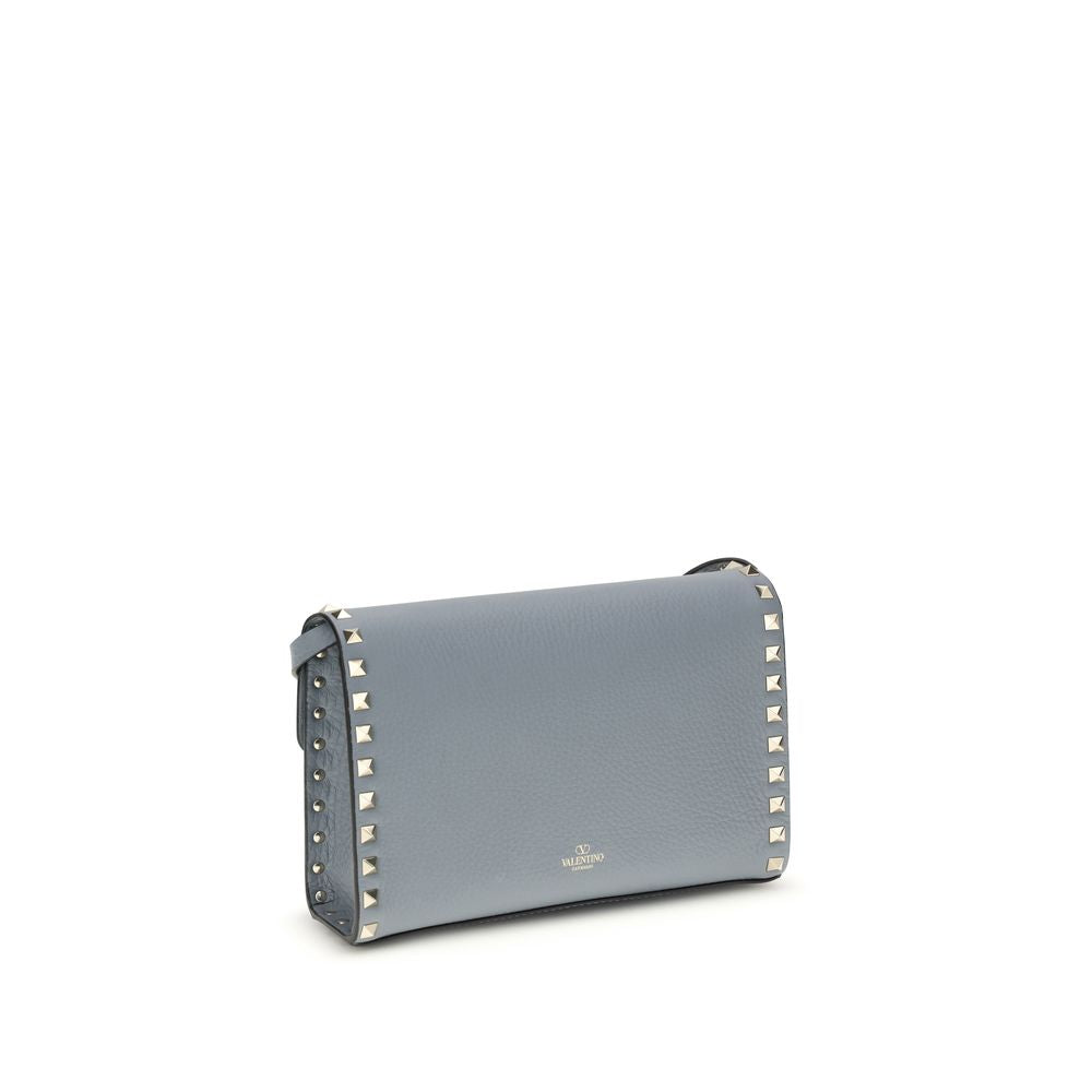Valentino Garavani Blue Calf Leather Shoulder Bag