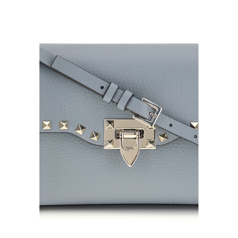 Valentino Garavani Blue Calf Leather Shoulder Bag