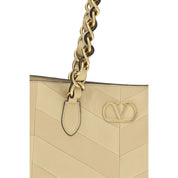 Valentino Garavani Gold Napa Leather Shoulder Bag