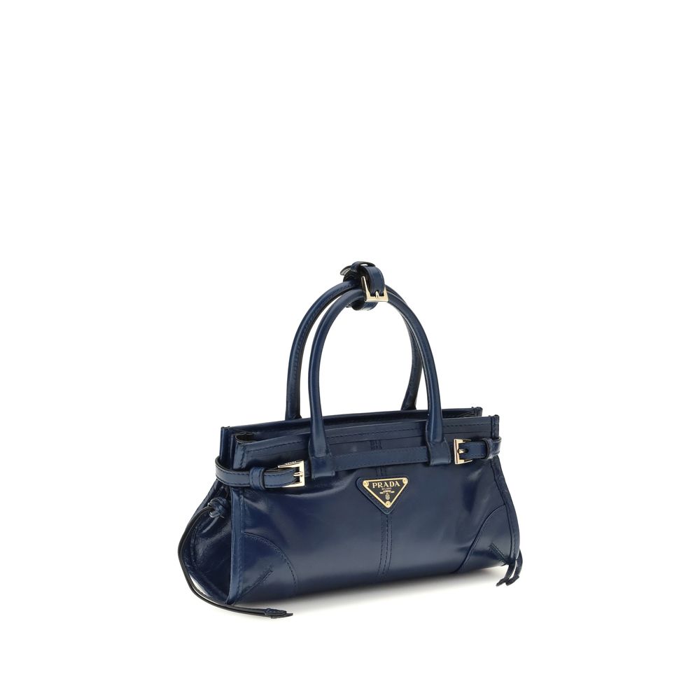 Prada Blue Calf Leather Mini Handbag