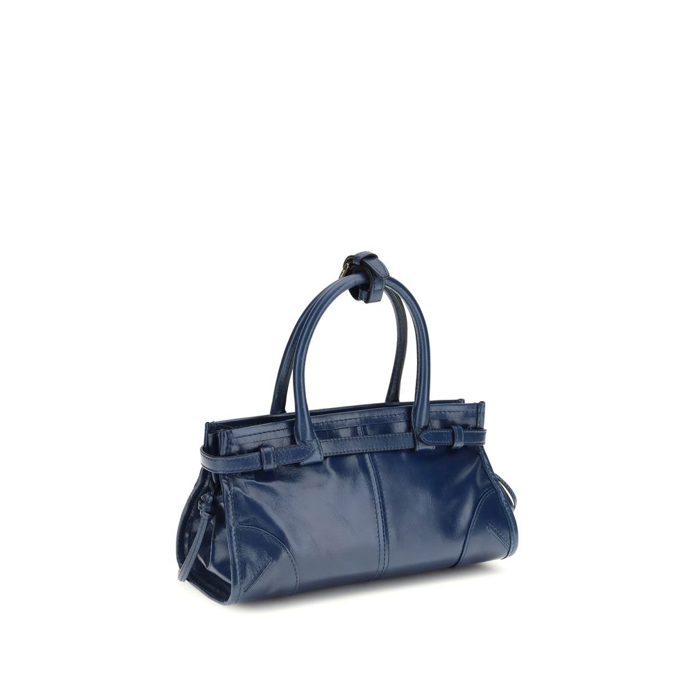 Prada Blue Calf Leather Mini Handbag