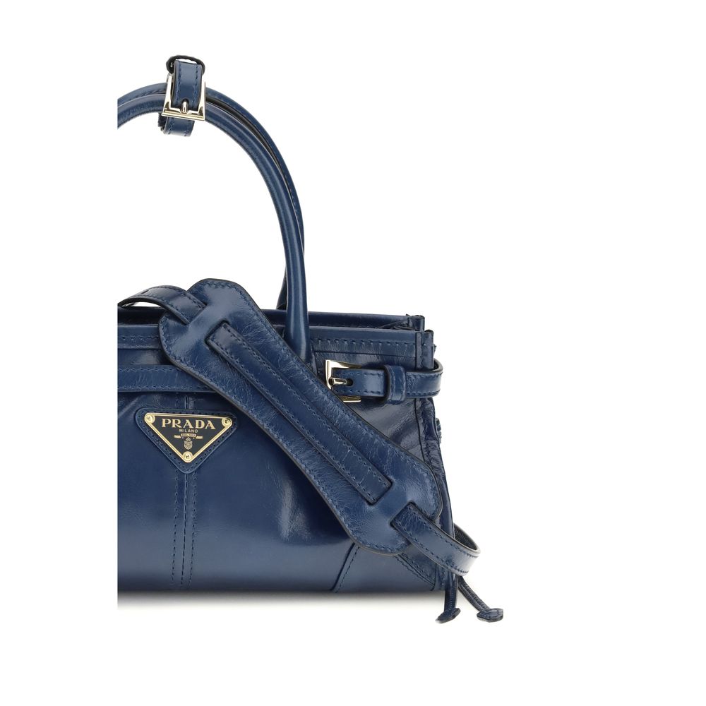 Prada Blue Calf Leather Mini Handbag