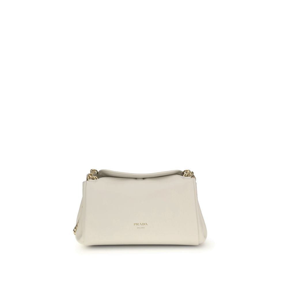 Prada White Calf Leather Shoulder Bag