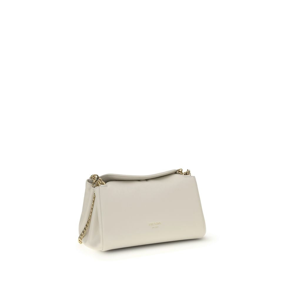 Prada White Calf Leather Shoulder Bag