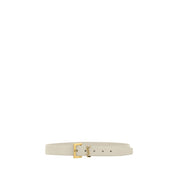 Saint Laurent White Calf Leather Regular Belt