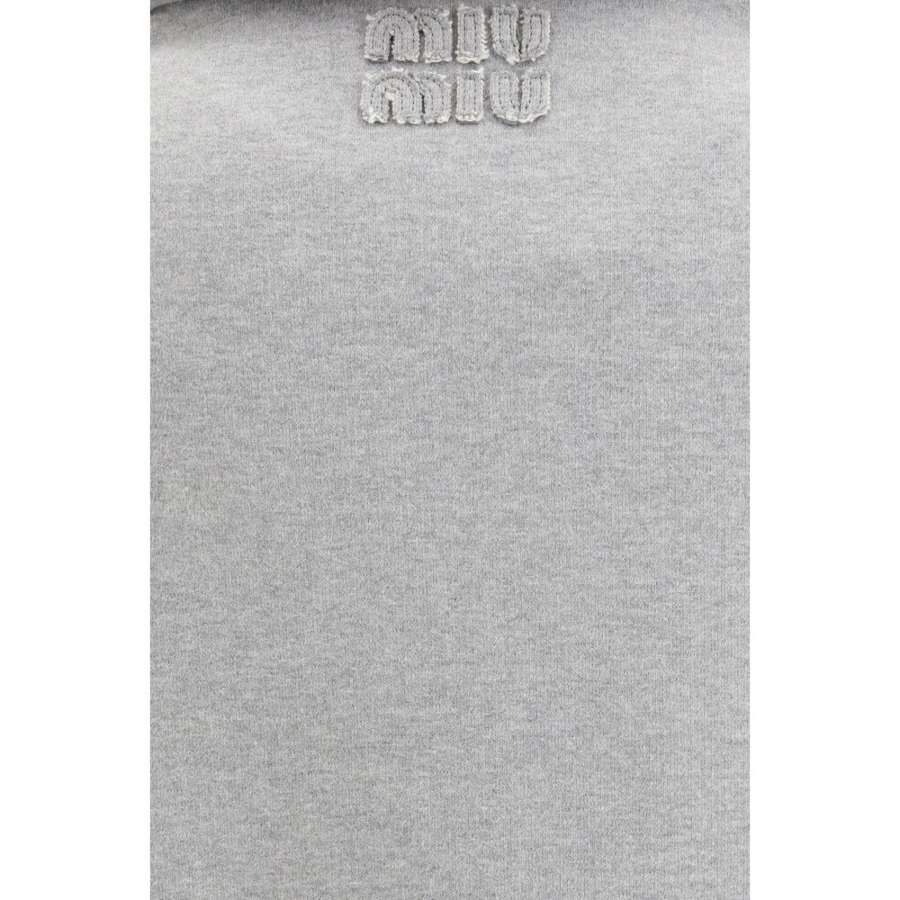 Miu Miu Gray Cotton Sweatshirt