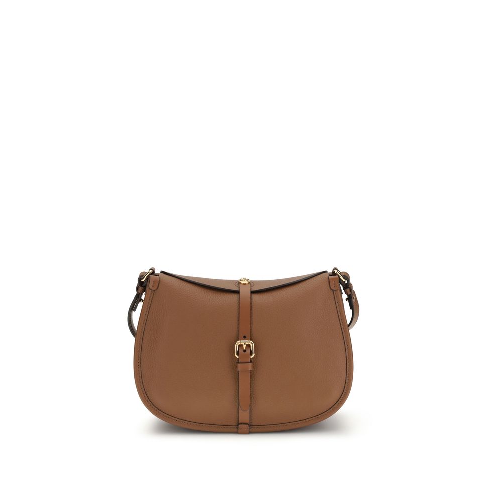 Etro Brown Calf Leather and Suede Shoulder Bag