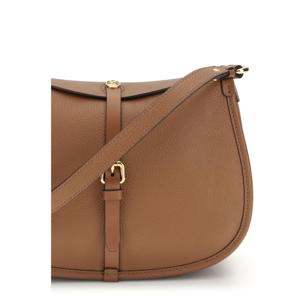 Etro Brown Calf Leather and Suede Shoulder Bag