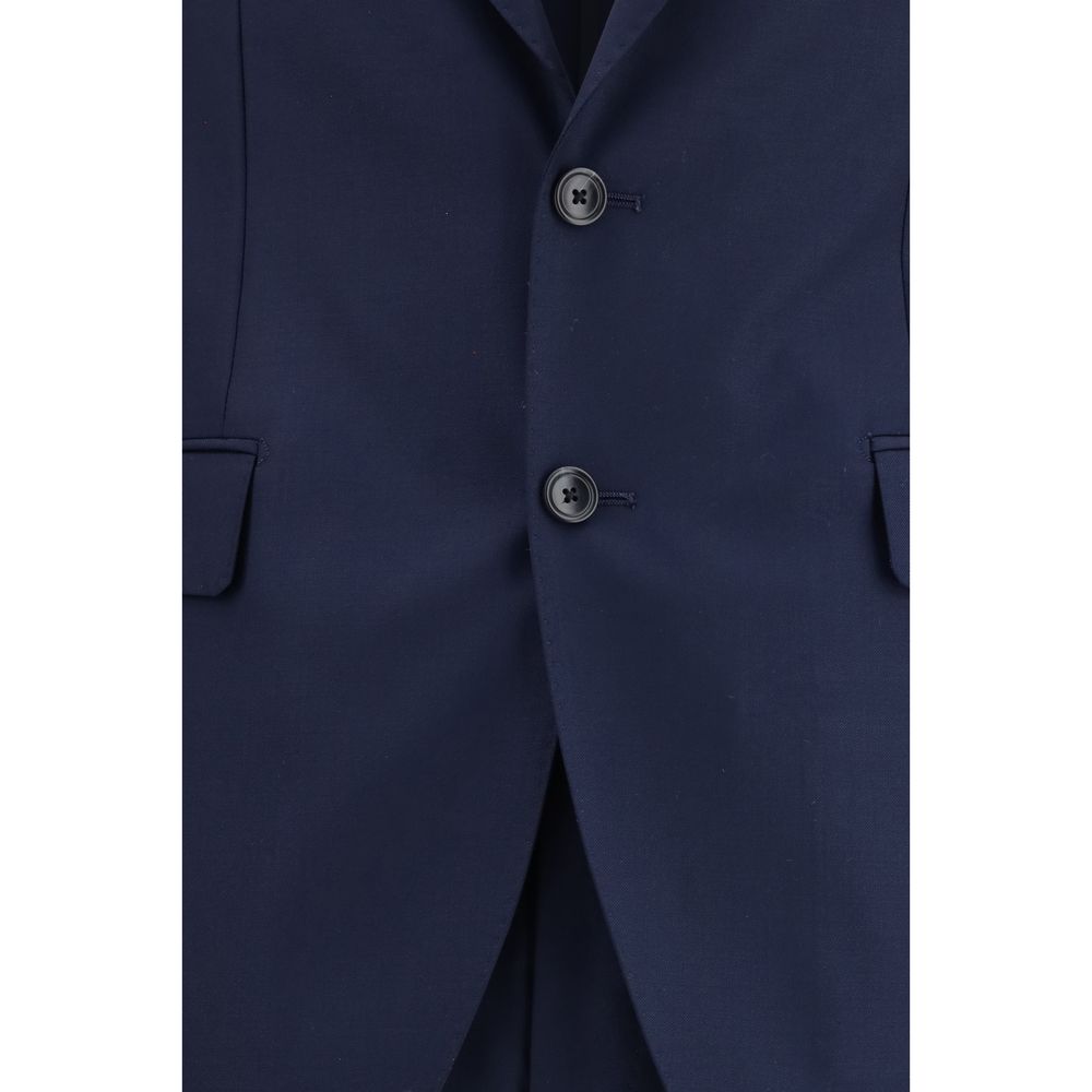 Tagliatore Blue Fleece Wool Two-Piece Suit