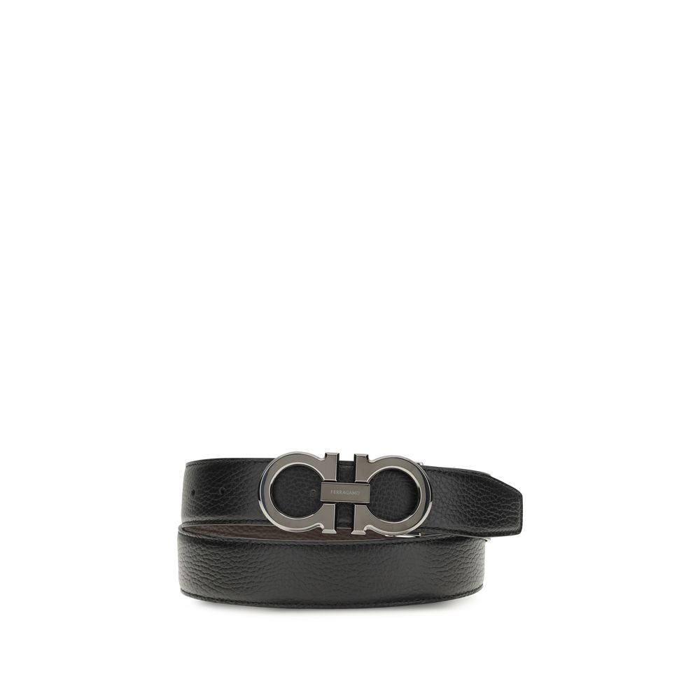 Ferragamo Black Calfskin Regular Belt