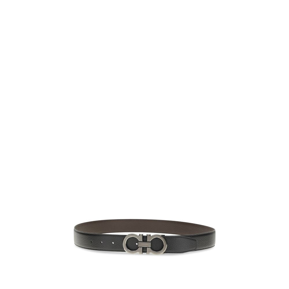 Ferragamo Black Calfskin Regular Belt