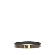 Saint Laurent Bicolor Calf Leather Regular Belt